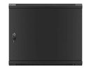 Lanberg | Rack cabinet 19" wall-mount 9U/600x600 (flat pack) for self-assembly with metal door | WF01-6609-00B | Black