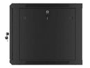 Lanberg | Rack cabinet 19" wall-mount 9U/600x600 (flat pack) for self-assembly with metal door | WF01-6609-00B | Black