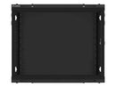 Lanberg | Rack cabinet 19" wall-mount 9U/600x600 (flat pack) for self-assembly with metal door | WF01-6609-00B | Black