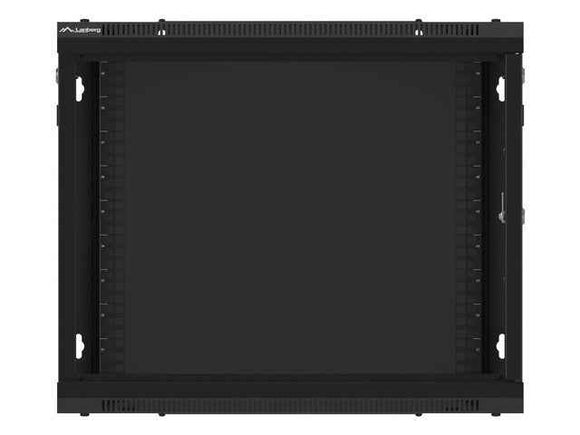 Lanberg | Rack cabinet 19" wall-mount 9U/600x600 (flat pack) for self-assembly with metal door | WF01-6609-00B | Black