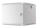 Lanberg | Rack cabinet 19" wall-mount 9U/600x600 (flat pack) for self-assembly with metal door | WF01-6609-00S | Grey