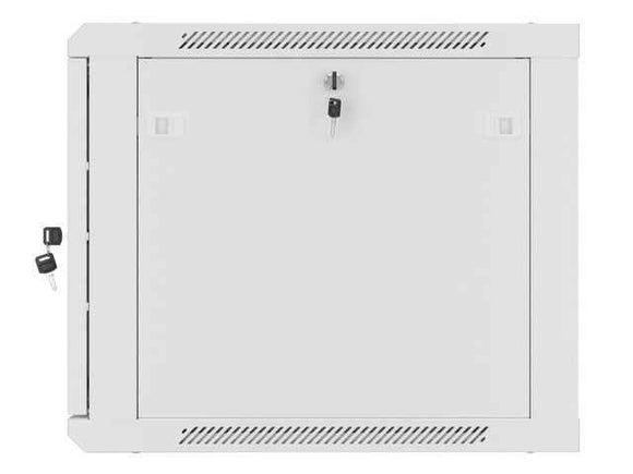 Lanberg | Rack cabinet 19" wall-mount 9U/600x600 (flat pack) for self-assembly with metal door | WF01-6609-00S | Grey