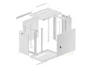 LANBERG Wall mount 19in 12U 600x450 grey