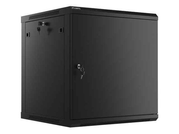 Lanberg | Rack cabinet 19" wall-mount 12U/600x600 for self-assembly with metal door (flat pack) | WF01-6612-00B | Black