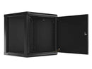 Lanberg | Rack cabinet 19" wall-mount 12U/600x600 for self-assembly with metal door (flat pack) | WF01-6612-00B | Black