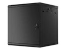 Lanberg | Rack cabinet 19" wall-mount 12U/600x600 for self-assembly with metal door (flat pack) | WF01-6612-00B | Black