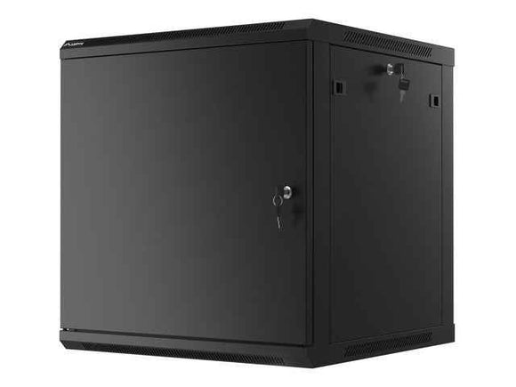 Lanberg | Rack cabinet 19" wall-mount 12U/600x600 for self-assembly with metal door (flat pack) | WF01-6612-00B | Black