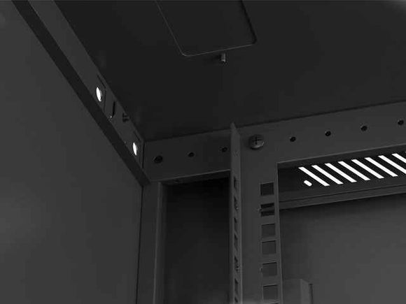 Lanberg | Rack cabinet 19" wall-mount 12U/600x600 for self-assembly with metal door (flat pack) | WF01-6612-00B | Black