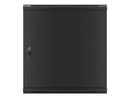 Lanberg | Rack cabinet 19" wall-mount 12U/600x600 for self-assembly with metal door (flat pack) | WF01-6612-00B | Black