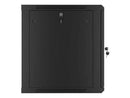 Lanberg | Rack cabinet 19" wall-mount 12U/600x600 for self-assembly with metal door (flat pack) | WF01-6612-00B | Black