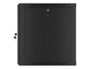 Lanberg | Rack cabinet 19" wall-mount 12U/600x600 for self-assembly with metal door (flat pack) | WF01-6612-00B | Black