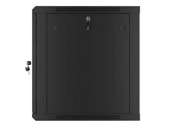 Lanberg | Rack cabinet 19" wall-mount 12U/600x600 for self-assembly with metal door (flat pack) | WF01-6612-00B | Black