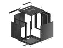 Lanberg | Rack cabinet 19" wall-mount 12U/600x600 for self-assembly with metal door (flat pack) | WF01-6612-00B | Black
