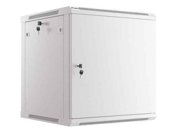 Lanberg | Rack cabinet 19" wall-mount 12U/600x600 for self-assembly with metal door (flat pack) | WF01-6612-00S | Grey