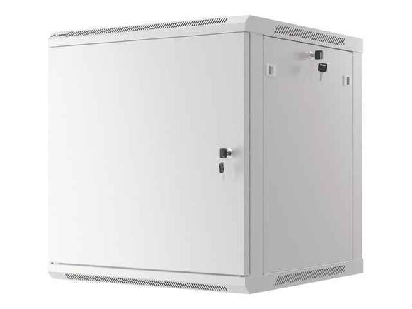 Lanberg | Rack cabinet 19" wall-mount 12U/600x600 for self-assembly with metal door (flat pack) | WF01-6612-00S | Grey
