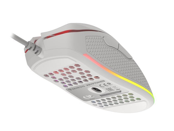 Mysz Krypton 555 8000DPI podświetlenie RGB Biała