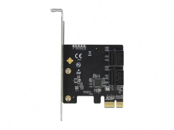DeLOCK 4 port SATA PCI Express x1 Card - Low Profile Form Factor