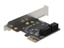 DeLOCK 4 port SATA PCI Express x1 Card - Low Profile Form Factor-1