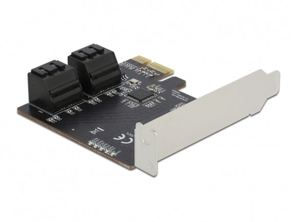DeLOCK 4 port SATA PCI Express x1 Card - Low Profile Form Factor