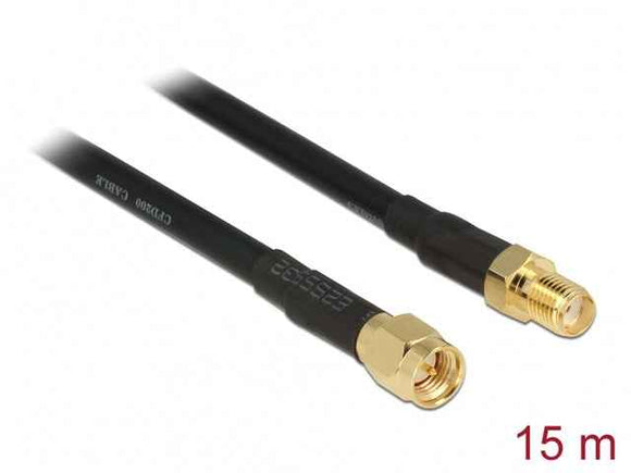 DeLOCK 15m CFD200 coaxial cable SMA