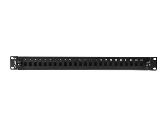 Lanberg Rackmount 19" 1U Fiber Patch panel 24xSC Simplex/24XLC Duplex Black with Accessories | FOP1-24SS-LDB
