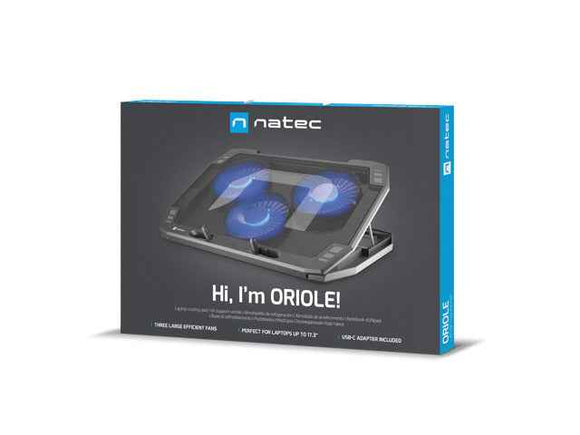 NATEC Laptop Cooling Pad Oriole 15.6-17.3inch LED notebook cooling pad 43.9 cm (17.3")