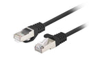 Patchcord kat.6 FTP 0.5m czarny Fluke 10-pak