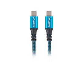 Câble USB Lanberg CA-CMCM-45CU-0005-BK USB 4 Gen 2x2 0,5 m USB C Noir, Bleu