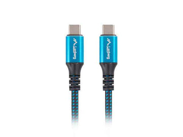 Câble USB Lanberg CA-CMCM-45CU-0005-BK USB 4 Gen 2x2 0,5 m USB C Noir, Bleu