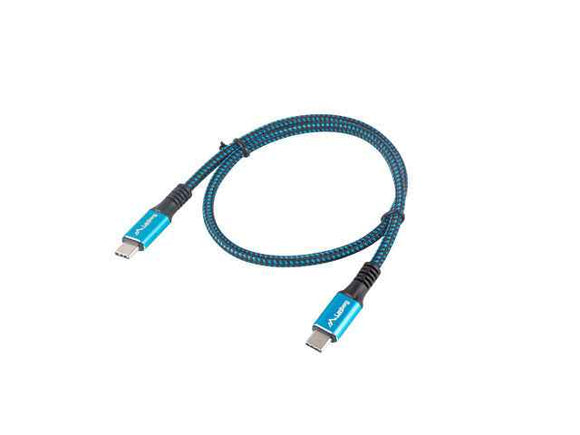 Câble USB Lanberg CA-CMCM-45CU-0005-BK USB 4 Gen 2x2 0,5 m USB C Noir, Bleu