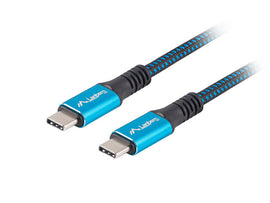 Lanberg USB-C to USB-C Cable, 1.2 m 8K/30Hz, Black/Blue