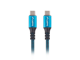 Lanberg USB-C to USB-C Cable, 1.2 m 8K/30Hz, Black/Blue - 0