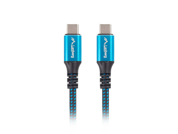 Lanberg USB-C to USB-C Cable, 1.2 m 8K/30Hz, Black/Blue