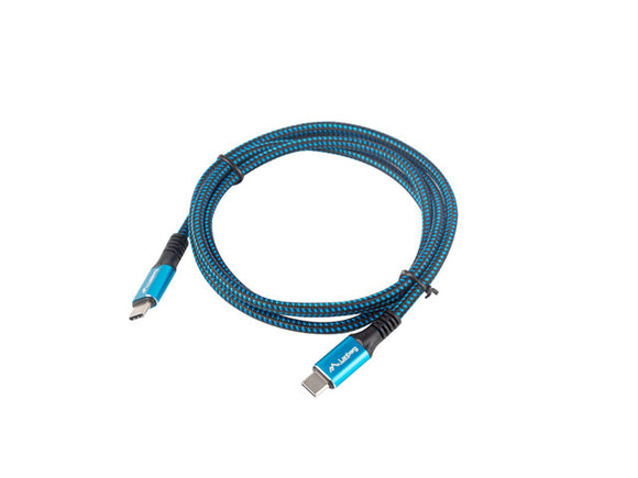 Lanberg USB-C to USB-C Cable, 1.2 m 8K/30Hz, Black/Blue