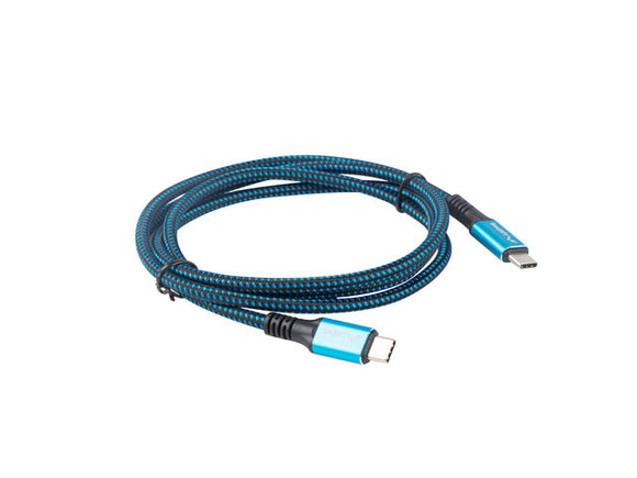 Lanberg USB-C to USB-C Cable, 1.2 m 8K/30Hz, Black/Blue