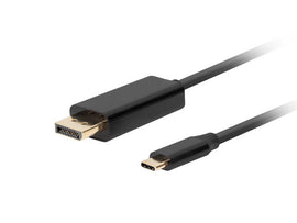 Lanberg CA-CMDP-10CU-0010-BK video cable adapter 1 m USB Type-C DisplayPort Black