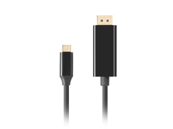 Lanberg USB-C to DisplayPort Cable, 1 m 4K/60Hz, Black | Lanberg | USB-C to DisplayPort Cable | CA-CMDP-10CU-0010-BK | 1 m