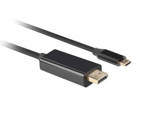 Lanberg USB-C to DisplayPort Cable, 1 m 4K/60Hz, Black | Lanberg | USB-C to DisplayPort Cable | CA-CMDP-10CU-0010-BK | 1 m