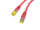 Patchcord kat.6a S/FTP LSZH CU 0.5m czerwony fluke
