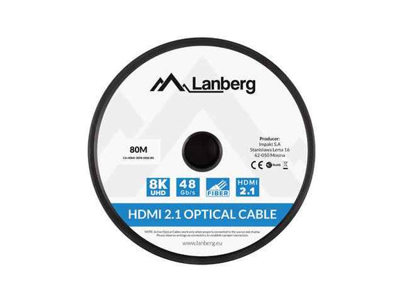LANBERG HDMI v2.1 M/M cable 80m optical