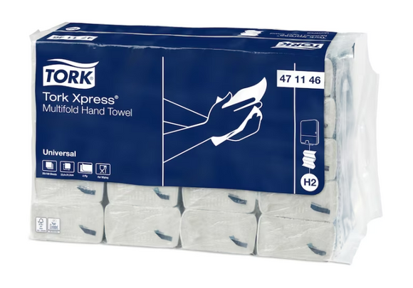 Leaflet towel paper Tork Xpress Multifold Universal H2 2 layers., 23,4 x 21,3 cm (20 pcs)