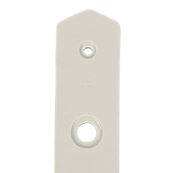 2 poignées de porte ROSAE, Sans trou pour pièce à vivre, Porcelaine de Limoges, Finition coude doré, Entraxe standard 195 mm
