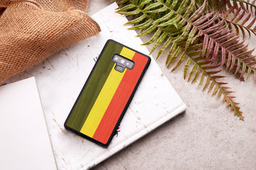 Coque pour smartphone man&wood galaxy note 9 reggae noir