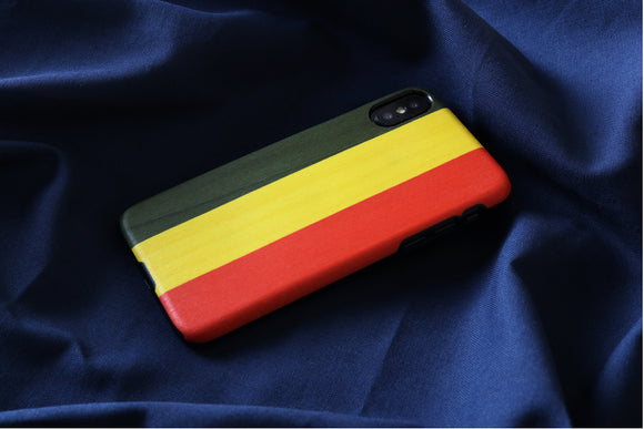 Coque pour smartphone man&wood iphone x/xs reggae noir