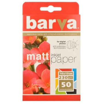 Photo Paper Barva (IP-A230-023) Matt 230 g/m², 10x15, 50 sheets