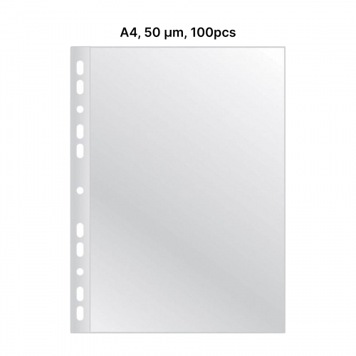 Pochette perforée Classe AD Cristal Clear A4 50 micr., pochette 100 pièces
