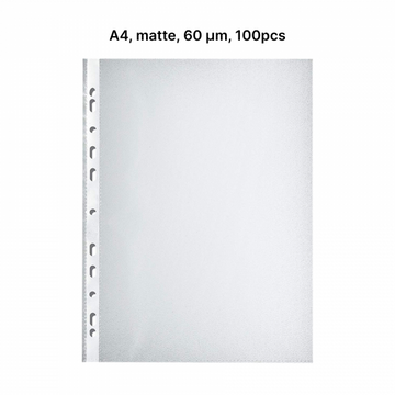 AD Class PUNCHED POCKET Orange Peel A4 60 micr., pouch 100 pcs - 0