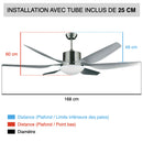 Ventilateur-plafond-FANELITE-SANDY-tube-25-cm