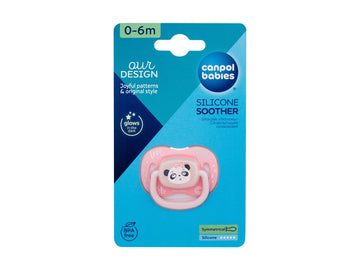 Sucette symétrique en silicone canpol babies 0-6 mois motif exotique panda 34/920_pand