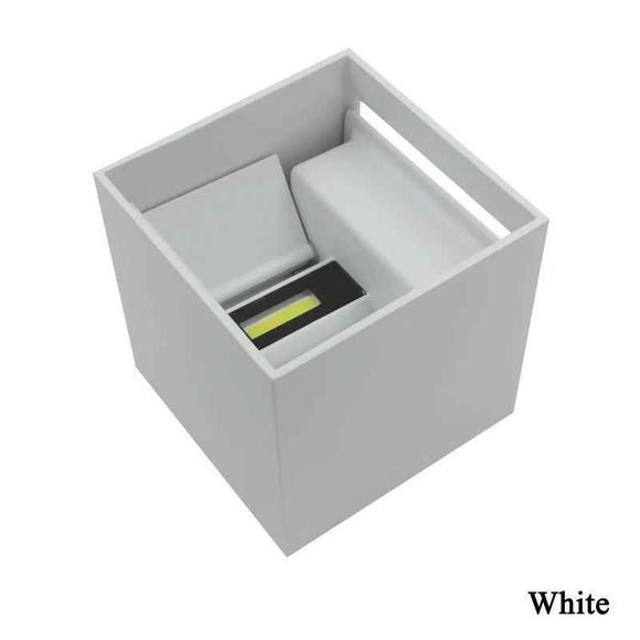 Applique Murale Led "Cube" Blanche 12W. Teinte Blanc Chaud